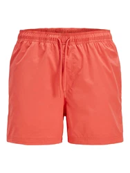 JACK & JONES Badeshorts 'JPSTMaui' koralle/weiß