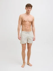 JACK & JONES Badeshorts JPSTNAXOS beige/schwarz