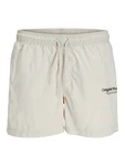 JACK & JONES Badeshorts JPSTNAXOS beige/schwarz