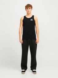 JACK & JONES Top 'JJONE' schwarz/weiß