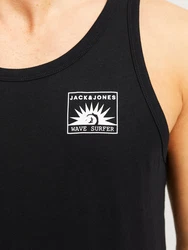 JACK & JONES Top 'JJONE' schwarz/weiß