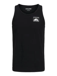JACK & JONES Top 'JJONE' schwarz/weiß