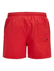 JACK & JONES Badeshorts 'JPSTMAUI' rot / schwarz / weiß