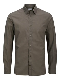 JACK & JONES Hemd 'JJESummer' mokka