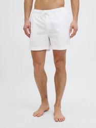 JACK & JONES Badeshorts 'JPSTMaui' hellgrau/schwarz/weiß