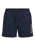 JACK & JONES Badeshorts 'JPSTMAUI' marineblau/rot/weiß