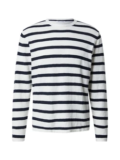 JACK & JONES Pullover JJESummer Dunkelblau/Weiß/Dunkelblau/Weiß/Dunkelblau/Weiß/Dunkelblau/Weiß
