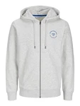 JACK & JONES Sweatjacke blau / weimeliert