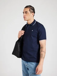 JACK & JONES Poloshirt JJEAUSTIN nachtblau/weiß