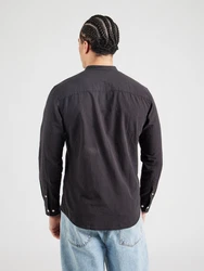 Jack & Jones Langarmhemd JJEBREEZE BAND SHIRT LS SN schwarz