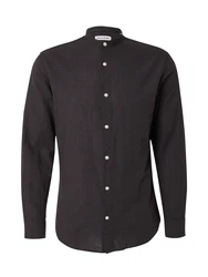 Jack & Jones Langarmhemd JJEBREEZE BAND SHIRT LS SN schwarz