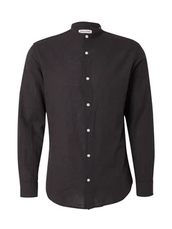 Jack & Jones Langarmhemd JJEBREEZE BAND SHIRT LS SN schwarz