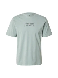 Jack & Jones Premium T-Shirt 'JPRBLUATLAS' hellgrün/rot/schwarz/offwhite