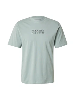 Jack & Jones Premium T-Shirt 'JPRBLUATLAS' hellgrün/rot/schwarz/offwhite