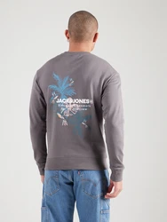 JACK & JONES Sweatshirt 'JJHAWAII' neonblau/grau/hellpink/weiß