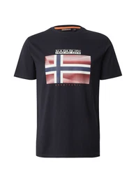 T-Shirt 'S-LARI' navy / cranberry / schwarz / wei