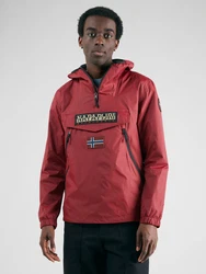 NAPAPIJRI Jacke 'RAINFOREST' kitt/dunkelrot/schwarz