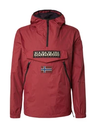 Jacke 'RAINFOREST' kitt / dunkelrot / schwarz