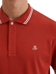 Marc O'Polo Poloshirt dunkelrot/weiß