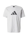 ADIDAS SPORTSWEAR Sportshirt 'FI 3BAR' graumeliert/schwarz