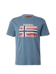 T-Shirt 'S-Lari' marine / taubenblau / rot / wei