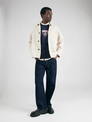 GUESS T-Shirt 'ABSTRACT' beige/navy/rubinrot/weiß