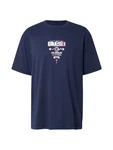 GUESS T-Shirt 'ABSTRACT' beige/navy/rubinrot/weiß