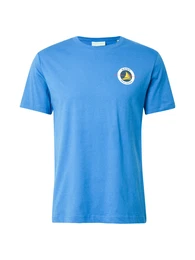 T-Shirt (GOTS) navy / himmelblau / wei