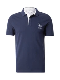 Poloshirt dunkelblau / wei