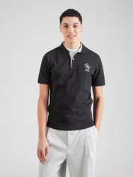 GUESS Poloshirt LYLE schwarz/weiß