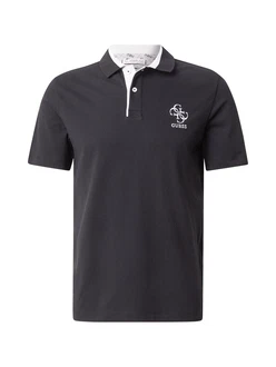 GUESS Poloshirt LYLE schwarz/weiß