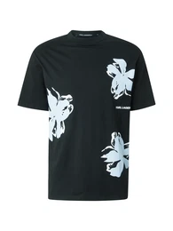 T-Shirt himmelblau / schwarz / wei