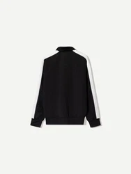 Bershka Sweatjacke schwarz/weiß