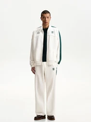 Bershka Hose dunkelgrün/offwhite