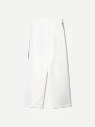 Bershka Hose dunkelgrün/offwhite
