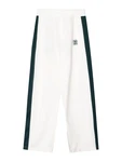 Bershka Hose dunkelgrün/offwhite