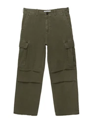 Pull&Bear Hose dunkelgrün