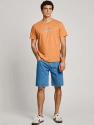 Pepe Jeans T-Shirt Eggo rauchblau/orange/weiß