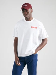 Calvin Klein Jeans T-Shirt hellrot/weiß