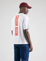 Calvin Klein Jeans T-Shirt hellrot/weiß