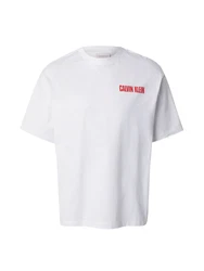 Calvin Klein Jeans T-Shirt hellrot/weiß