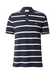 Poloshirt (GOTS) dunkelblau / wei