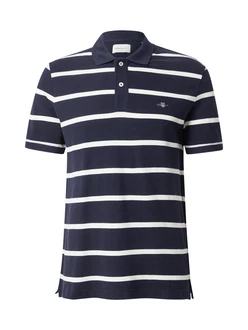 GANT Poloshirt (GOTS) dunkelblau/weiß