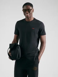 HUGO T-Shirt 'Dero' blutrot/schwarz