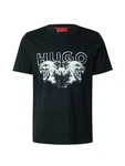HUGO T-Shirt 'Durro' schwarz/weiß