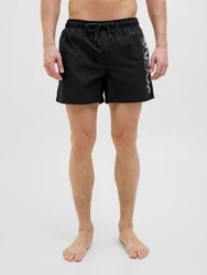JACK & JONES Badeshorts JPSTMAUI greige/schwarz