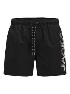 JACK & JONES Badeshorts JPSTMAUI greige/schwarz