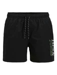 JACK & JONES Badeshorts 'JPSTMAUI' grün/schwarz/weiß