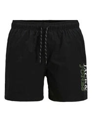 JACK & JONES Badeshorts 'JPSTMAUI' grün/schwarz/weiß