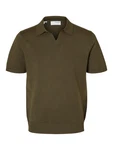 SELECTED HOMME Poloshirt/Pullover 'TELLER' oliv